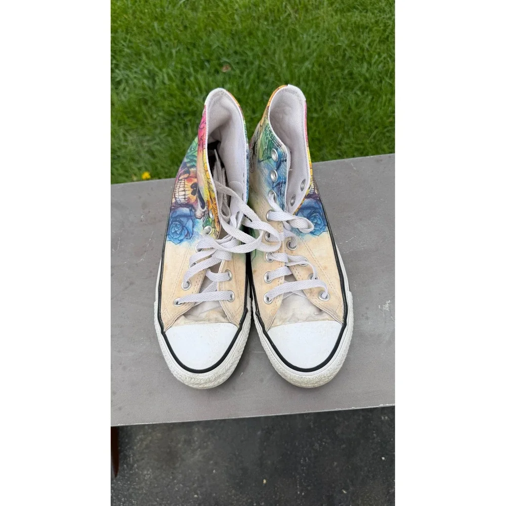 Converse Chuck Taylor All Star Sugar Skull Rose High  Sneakers 169106F Mens 6.5 - Picture 7 of 13